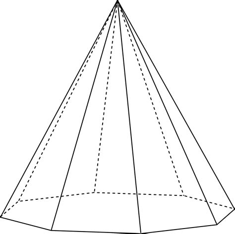 octagonal pyramid clipart
