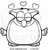 Owl Cartoon Chubby Infatuated Clipart Thoman Cory Outlined Coloring Vector Sad 2021 sketch template