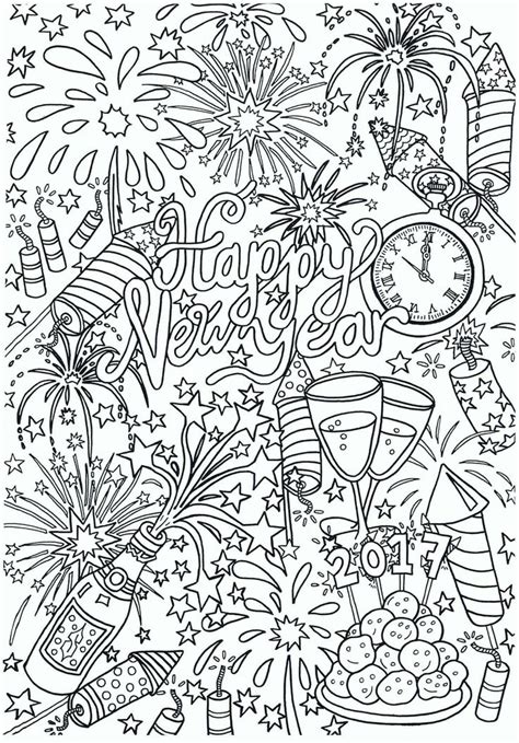 happy  year  year coloring pages  years eve colors kids
