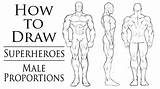 Male Draw Proportions Superheroes Superhero Side Front Basic Drawing Back Turnaround Different Class Style Views Learn Skillshare sketch template