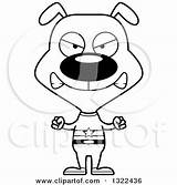Dog Mad Cartoon Clipart Illustration Hero Super Royalty Cory Thoman Lineart Outline Vector Karate sketch template