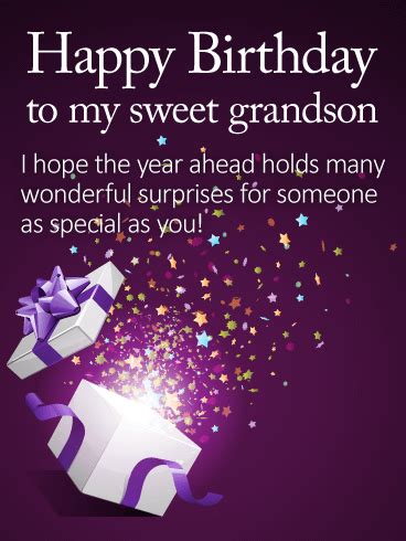 fantastic colourful   special grandson christmas greeting card