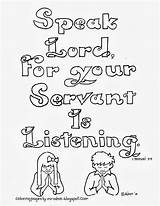 Samuel Coloring Pages Bible Listening Servant Speak Lord Kids Sheets Color Colouring Sunday School Printable God Activities Speaks Print Clipart sketch template