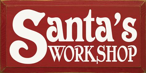 santas workshop christmas wood sign sawdust city wood signs