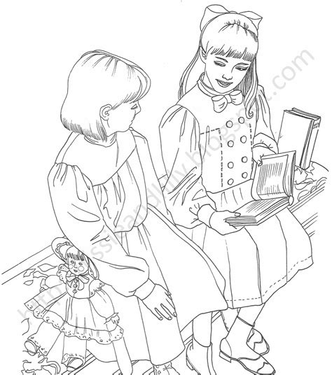 samantha american girl page coloring pages