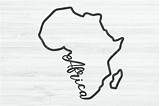 Africa Outline Svg sketch template