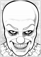 Coloring Pennywise Clown Pages Halloween Template sketch template