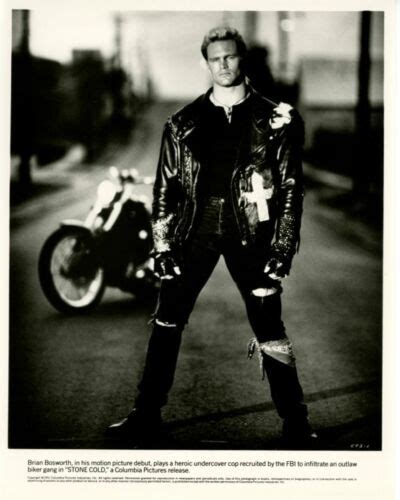 Brian Bosworth Stone Cold Motorcyle 1991 Original Press 8x10 Photo