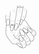 Nail Coloring Pages Coloringbay sketch template