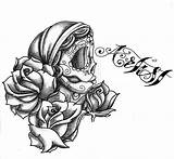 Skull Rose Sugar Coloring Tattoos Tattoo Pages Skulls Drawing Roses Candy Drawings Hearts Designs Flowers Girl Face Skullcandy Cool Flower sketch template