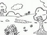 Coloring Nature Kids Pages Printable Print Everfreecoloring sketch template