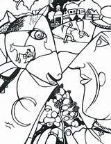 Coloring Chagall Handouts Arcimboldo Watercolors Colorare Samedi Passerai Dimanche Obras Starry Reproductions Rainy Vincent Manosque Histoire sketch template