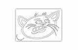 Coloring Scared Tomcat Cat Pages sketch template