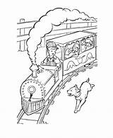 Coloring Polar Express Pages Printable Steam Engine Christmas Kids sketch template