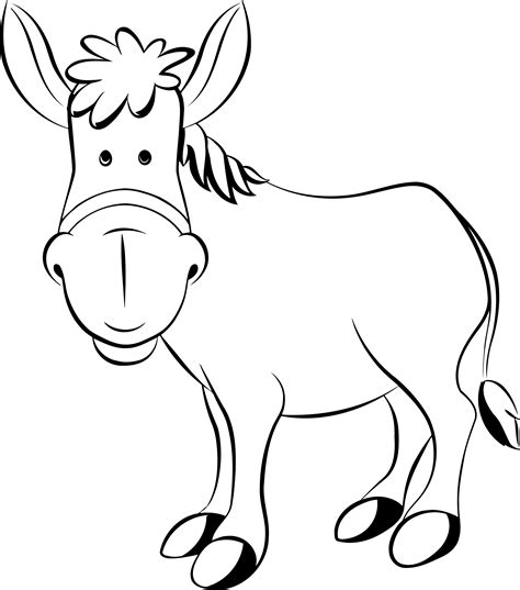 clipart donkey  outline
