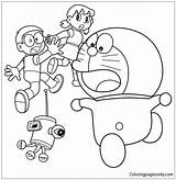Doraemon Pages Friends Coloring Online Color Coloringpagesonly sketch template
