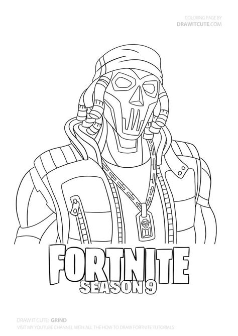 grind fortnite fortnite drawings fanart coloringpages howtodraw