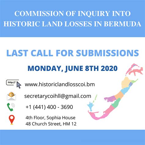 Land Loss Commission Submission Deadline Bernews