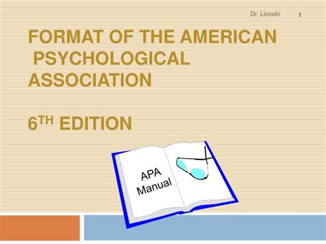 format   american psychological association   edition