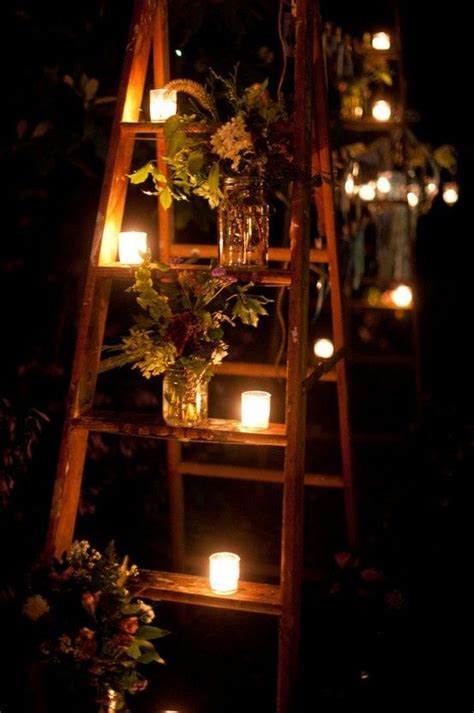 rustic country wedding decoration ideas  ladders