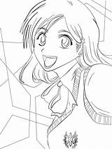 Orihime Lineart Inoue sketch template