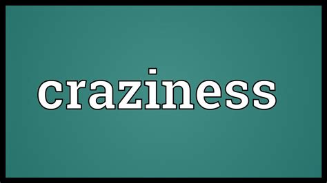 craziness meaning youtube