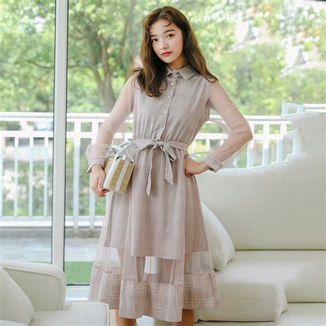 Harajuku Korean Style Women Dresses Spring 2019 Autumn