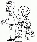 Simpsons Voisins Colouring Apu Flanders Bart Ned Ordinateur Populaire sketch template