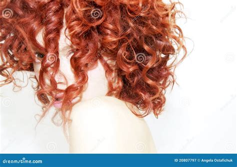 Red Ringlets Stock Image Image Of Peeping Hair Strong 20807797
