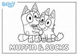 Muffin Bluey sketch template