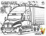 Kenworth Camiones Wheeler T2000 Rig Distinta Mack Grandes Yescoloring sketch template