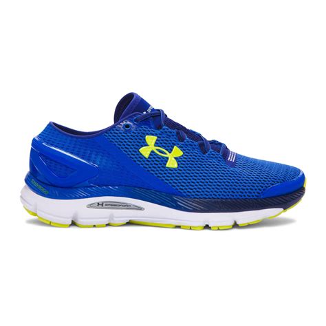 armour mens ua speedform gemini  running shoes  blue  men lyst