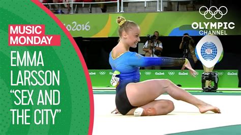 sex and the city theme emma larsson s artistic gymnastics performance from rio 2016 music