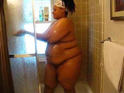 Black Bbw Wet And Sexy In The Shower Bbw Porn