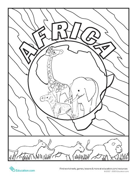 africa coloring pagepdf  host