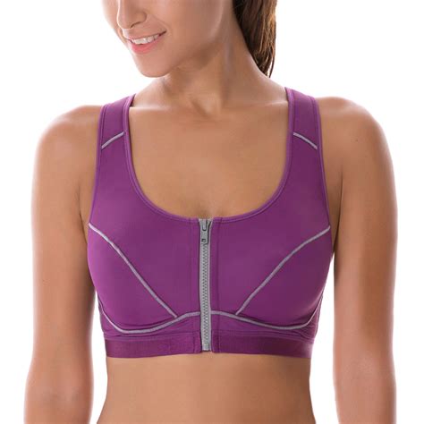 Women S High Impact Front Closure Racerback Full Support Sports Bra