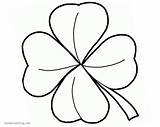 Clover Leaf Coloring Four Pages Luck Stand Printable Lucky Template Kids sketch template
