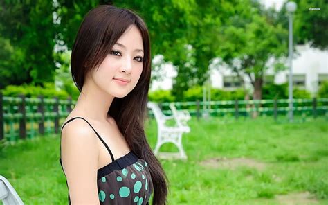 Beautiful Asian Girl Grass Asian Brunette Hd Wallpaper Pxfuel