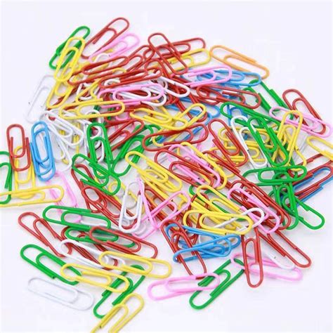 pcs mm paper clips coloured paperclip metal paper clamps paper