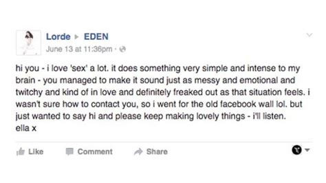Lorde S Fangirl Moment Over Dublin Musician Eden S Song Sex Nz