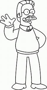 Simpson Adult Ausmalbilder Siluetas Nachbar Silueta Ned Flanders Recortar Pintar Blanco Famiglia Vicino Caricaturas Mosaicos Adultos Fonte sketch template