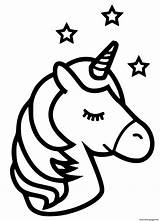 Licorne Unicorn Etoiles Imprimer Imprimé sketch template