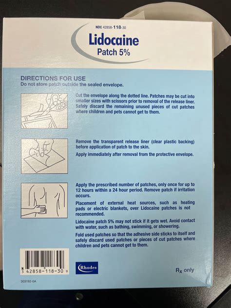 lidocaine  central packaging fda package insert