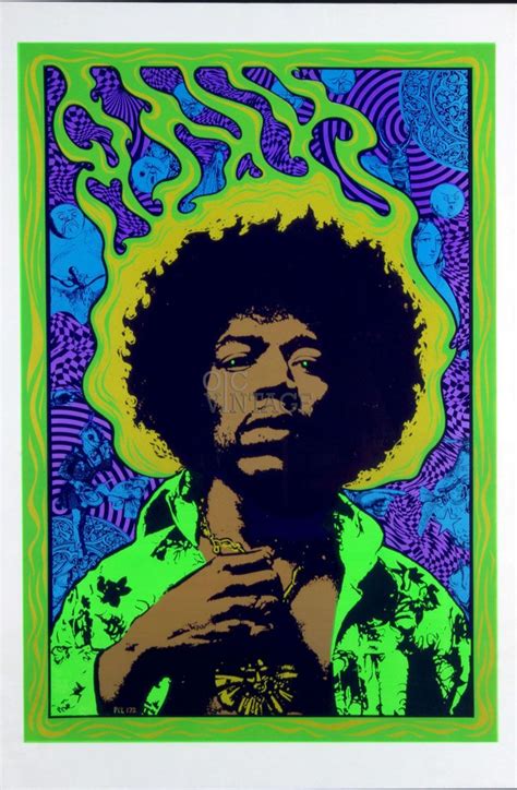 Jimi Hendrix 1969 Vintage Serigraph Poster 23 X 35 Jimi Hendrix