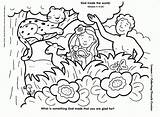 Coloring God Created Pages Beginning Popular sketch template