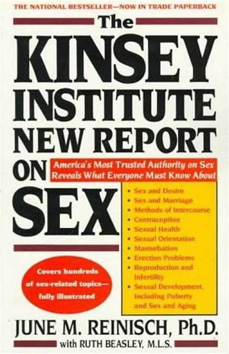The Kinsey Institute New Report On Sex June M Reinisch Macmillan