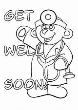 Soon Well Coloring Pages Printable Cards Kids Print Card Adult Christian Doctors Help Cat Visit sketch template
