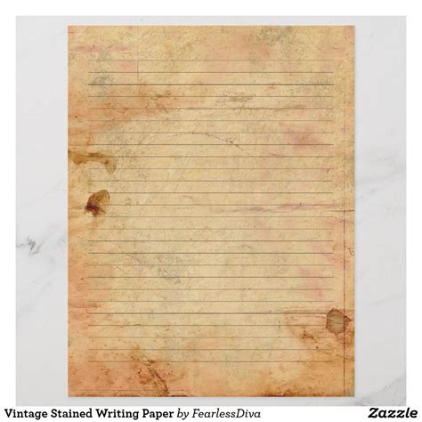 vintage stained writing paper zazzlecom writing paper vintage