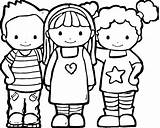 Coloring Friendship Pages Kids sketch template