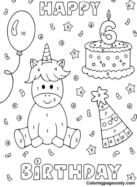 color  number unicorn coloring pages  printable coloring pages